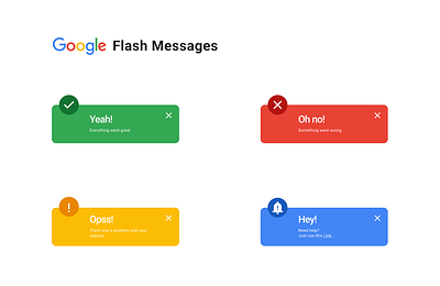 Flash Messages dailyui dailyui2022 error flash message google help success ui uidesign visual design warning