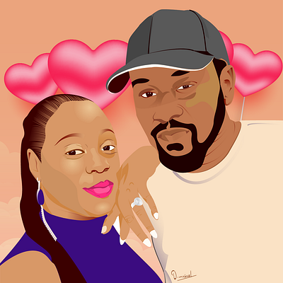 Black Couple illustration (updated)