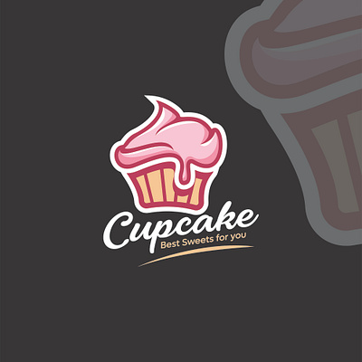 Mascot Cupcake Logo 3d bakary branding cakary cake clean creative cup cupcake design graphic design illustration logo logo design mascot minimal store sweet sweets