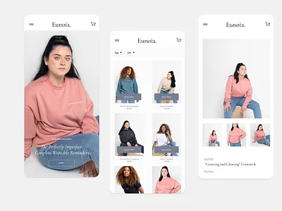 Eunoia London - Web Mobile View branding design logo ui