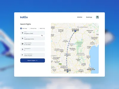 Daily UI - Map branding dailyui dailyuichallenge design flight flights glass morphism indigo logo map minimalism ui ux web webpage website
