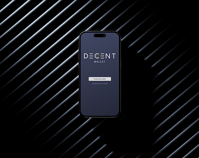 DecentBet Wallet branding crypto wallet design minimal ui ux