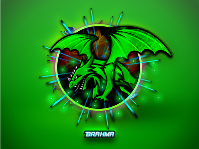 Game asset sticker 🐲dragon Brahma 🌀 beyblade design 3d asset beyblade branding circle design figma game graphic design green illustration lighting logo sticker ui vector