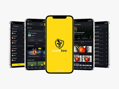 Scorebee app design. app appdesign cricket cricketapp design score scoreapp ui uidesign uiux uxdesign