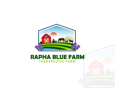 RAPHA BLUE FARM | Eco green farming logo design branding branding design business logo creative logo design eco eco friendly environmental logo farm farm logo farming logo graphic design green logo illustration logo logo design minimal logo minimalist logo modern logo natural logo