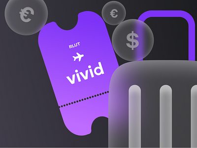 Vivid Mobile Bank - visual for travel offers banners branding design graphic design vector