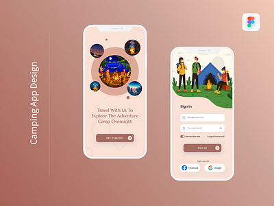 Camping App Design fun
