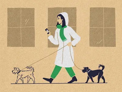 Pokemon hunting character design dog doggo doodle girl illustration pokemon go walk