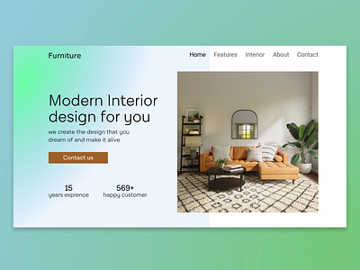Modern Interior design website home page homepage design interior designs interior homepage interior website landing page design modern interior website modern website website design