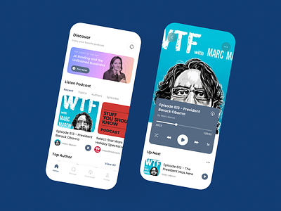 Podcast App UI Design android app ui app app design app ui design design minimal minimal app modern app ui podcaast app interface podcast podcast app podcast app ui ui user interface ux