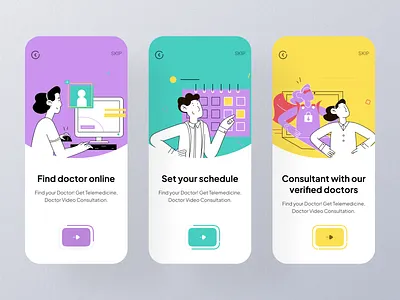 Medical app onboarding andriod app app design design doctore health app illustration ios medical medical app mobile app design onboarding ui ui ux ui design ux