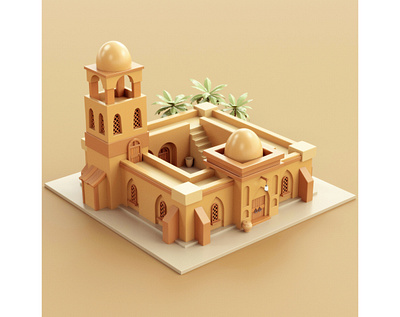 Arab Caravanserai arab caravanserai stylized
