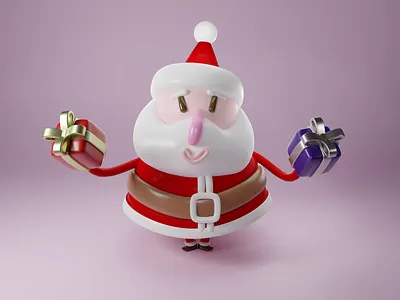 Santa 3d 3d design animation art branding character charismas concept design fat graphic design illustration logo merry motion graphics santa ui vector