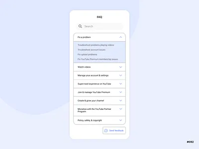 F.A.Q - Daily UI 092 092 daily ui daily ui 092 dailyui dailyui006 f.a.q faq frequently asked questions help ui ux web design