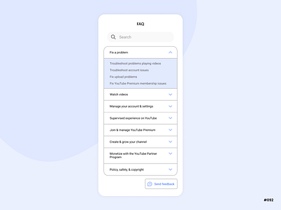 F.A.Q - Daily UI 092 092 daily ui daily ui 092 dailyui dailyui006 f.a.q faq frequently asked questions help ui ux web design