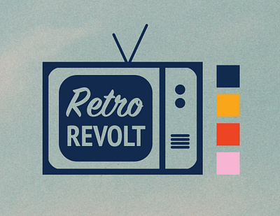 Retro Revolt apparel branding design graphic design illustration logo print ui ux vector