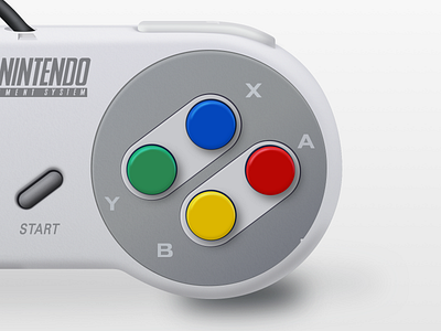 SNES Controller illustration nintendo photo real sketch super