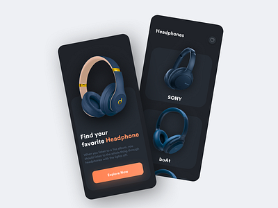 Headphone App Ui Design app clean figma headphone headphone app iosapp minimalist mobile app simple design ui uiux ux