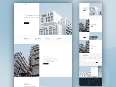 Site Kobraza Imóveis aplicativo design javascript landing page next react ui ux webdesign website