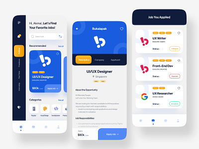 Job Finder App app design clean employer hiring job job application job board job finder job listing job portal job search mobile app mobile app design mobile design online job popular shot recruitment ui ux