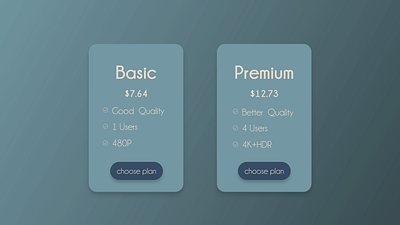 Pricing app design ui ux web