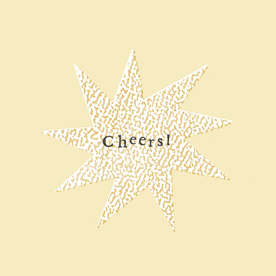 Cheers to 2022 color design new years texture typography vector