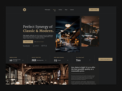Johnson Restaurant book booking classic figma food hotel johnson modern online order restaurant steak ui ux web web design