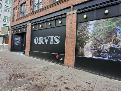 Orvis Seattle branding cx design fly fishing illustration orvis retail retail design store design