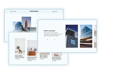 Tactica Designs Landing Page design illustration interaction prototype ui