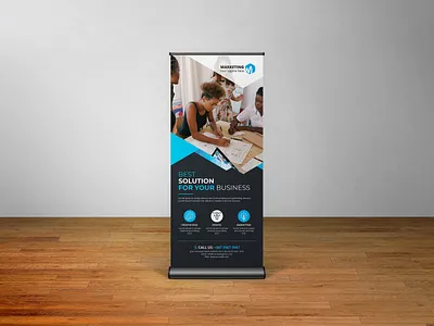 Roll Up Banner banner branding design graphic design photoshop popup banner print pullup banner rollup rollup banner signage stand banner vector