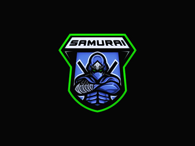 Logo Mascot Samurai esports logo samurai sports