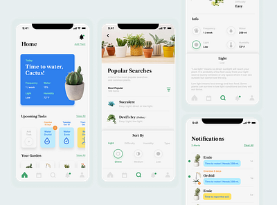 Little Leaf // Mobile Plant App app application branding design mobile plant ui ux