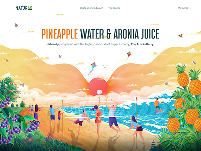 Homepage illustration app illustration banner beach digital art hero illustration hero section illustration home page illustration illustration illustration trend juice illustration landing page illustration nature poster sunrise sunset top section ui illustration vector art website banner illustration