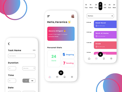 taskU - Task Manager Mobile App app design clean ui daily ui exploration ui inspiration ui light ui mobile design mobile ui modern ui task manager ui trend 2022 ui ux ui design