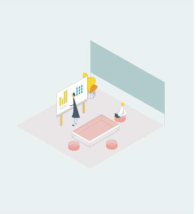 Open Office // Illustration branding concept design illustration office open people ux work workplace