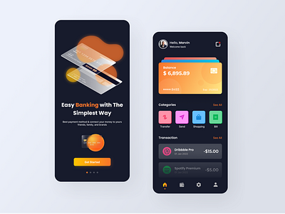 Easy Banking app bank dark mode