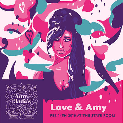 Amy Winehouse poster illustration amy winehouse branding design gig poster graphic design illustration music poster poster poster design posters social post