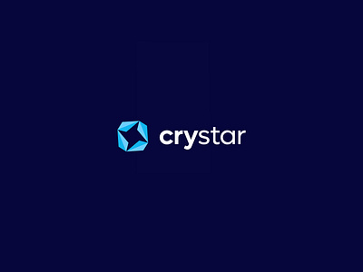 Crystals logo blockchain branding coin crystal crystals currency design gem identity illustration logo logo design minimal modren nft vector