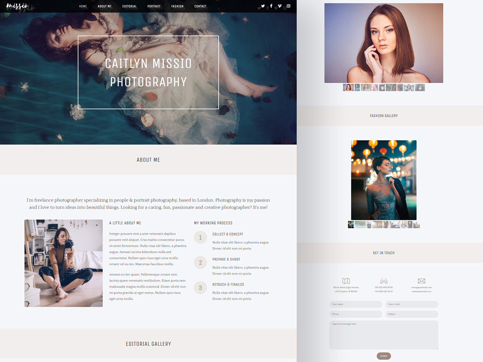 The Perfect site Design for Photographers by Deft Digital on Dribbble