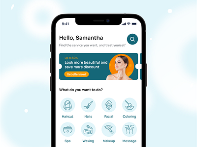 Beautilly App - Salon & Beauty UI Design Kit beauty design discount girl green healthcare homepage lifestyle minimal mobile mobile app modern salon service skin ui ui design ux wellness yellow