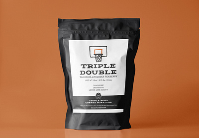 Triple Bond Coffee Roasters - Coffee Bag basketball branding coffee illustration small town texas