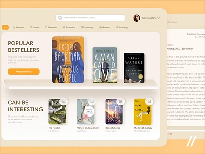 Library app animation book dashboard design homepage interaction interface landing landing page library literature motion online platform read ui ux web web interaction website