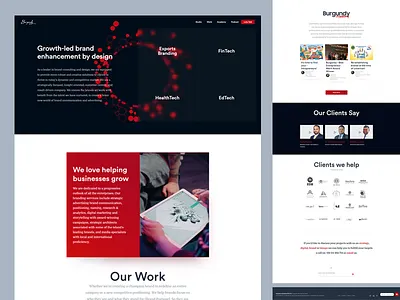 Burgundy Consultants Design Agency Website branding design agency designstudio logo redesign