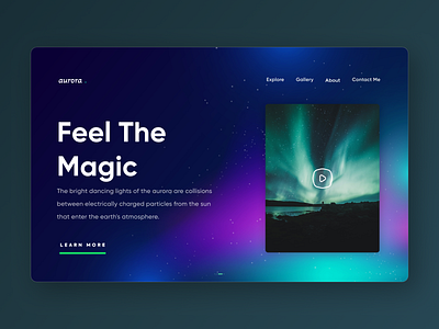 Aurora Landing Page concept 2022 3d app design branding dark mode design graphic design iceland inspiration landing page logo minimal mobie design mobile app mobile trending mobileinspiration ui uidesign uiux web design