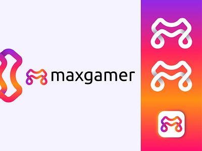 MaxGamer M modern letter logo 3d 3dabstractlogo 3dlogo abstractlogo brand identity branding colorful logo design gamelogo gradient logo illustration logo logo design logomaker m3dlogo maxgamer mletterlogo mmodernlogo modern logo