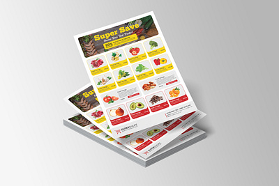 Supermarket Flyer branding design discount flyer food flyer graphic design grocery photoshop print promotional flyer sales flyer spermarket supermarket flyer