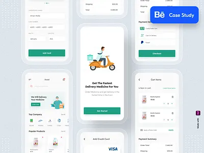Medicine Delivery App - Behance Case Study app app design application behance case study clean ui delivery delivery app illustration ios medicine medicine app design medicine delivery app medicine delivery app design minimal mobile mobile app mobile app design ui uiux