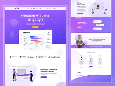 Saas website landing page design branding graphic design landing saas wbsite