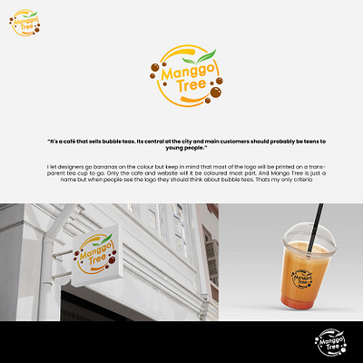 Bubble Tea Drink Logo branding design graphic design logo logo design vector