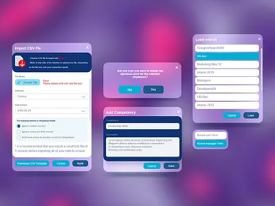 Project management tool - UX visual design - HRM Singapore app design hrm mobile ui sandy galabada web